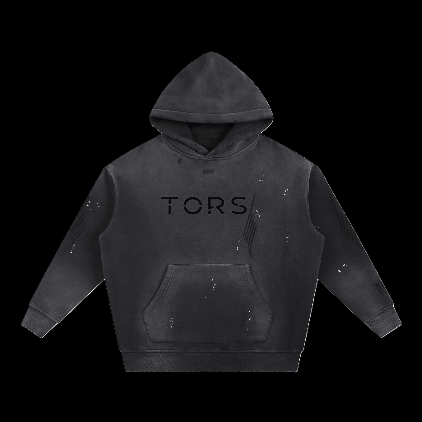 TORS Distressed Paint Splatter Hoodie